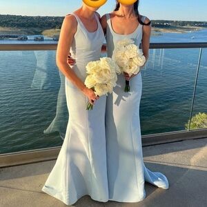 Amsale Light Blue Wedding Dresses